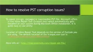 Repair Corrupt Outlook PST Files