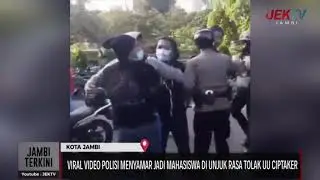 VIRAL VIDEO POLISI MENYAMAR JADI MAHASISWA DI UNJUK RASA TOLAK UU CIPTAKER