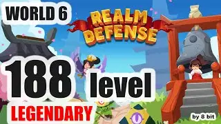 Realm Defense - World 6, level 188 Legendary Mode cleared, 3 stars