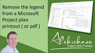 How to remove the Legend from Microsoft Project printouts
