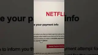Scam email warning #3 - Netflix