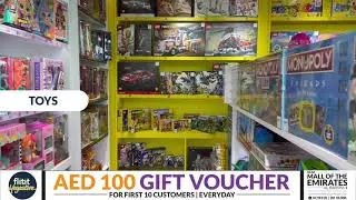 Free AED 100 gift voucher everyday for first 10 customers.