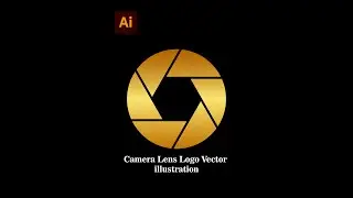 Camera Lens Logo in illustrator #logodesign #illustratortutorial #shorts
