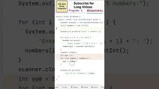 Sum of all Elements in an array in Java 
