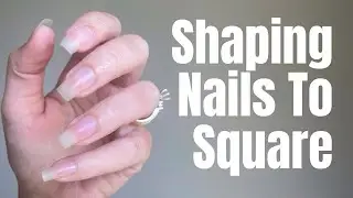 How To Shape Your Natural Nails Square | Time To CHOP The Almonds ✂️
