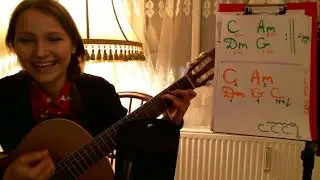 РАЗБОР. Я люблю тебя. Простая песня на гитаре. Повторялка. C Am Dm G