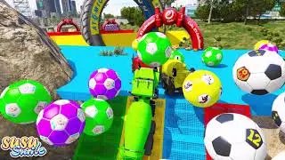 Learn Colors 3D with Super Heroes for Kids #10 - Super Heroes Drive and Song For Kids - Bin Channel