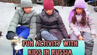VLOG :What kids in Russia do for fun in cold winter days.