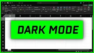 How to Enable Dark Mode in Excel FAST!
