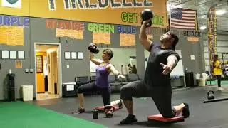 Kneeling Waiter Press and Hip Stretch
