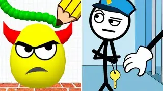 Thief Puzzle ❌ Draw To Smash / Satisfying ASMR Android Gameplay...