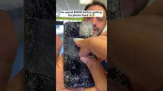 Apple made him spend $1000 before getting his phone fixed 😱 #shorts #apple #iphone #ios #fyp #asmr