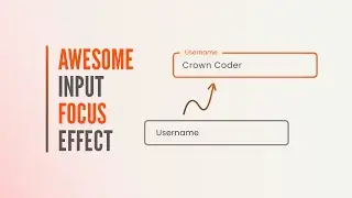 Awesome Input Animation Using Html and Css With Source Code | Crown Coder