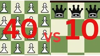 40 Pawn Vs 10 Queen 👽️(40 point Vs 90 point in chess pawn power🙏👽️)