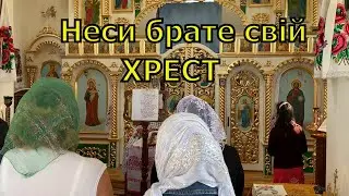 Carry your cross. Faith will help. Singing in church.