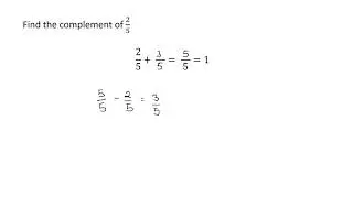 NP7 Complement of a fraction