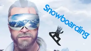 The Witcher 3 - Snowboarding with Geralt