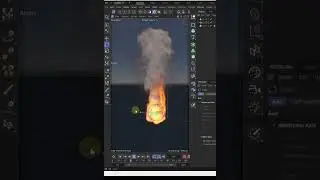 CINEMA4D 2023 встроенный огонь!!!! C4D PYRO