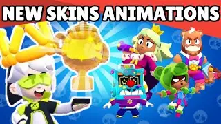 All New Brawlers & Skin Animations (December Update Brawl Stars)