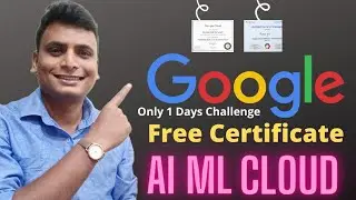 Google Free Training certificate Artificial intelligence machine learning Cloud Training Certificate