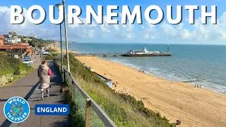 Bournemouth 4K Walking Tour in October | Coastal Charm and Autumn Vibes 🍂🌊