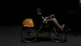 Liegerad Schwalbe. FWD MBB Recumbent. running lights. 13.07.2023