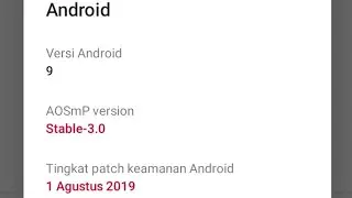 Review ROM AoSmP Stabil 3.0|Redmi 4X|PIE