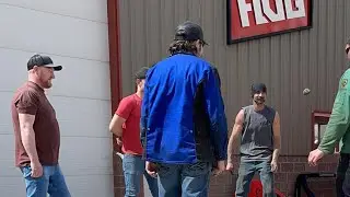 Hacky sack with flog crew