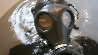 Israeli gas mask under water