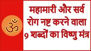 महामारी और सर्व रोग नष्ट करने वाला 9 शब्दों का विष्णु मंत्र