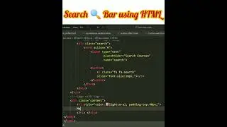 Master HTML CSS Search Bar:Font Awesome Icons