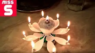 ✔ Свеча Музыкальный Цветок для Торта