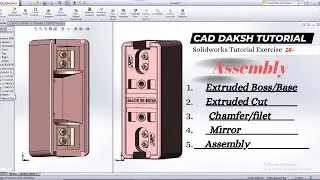 Cutout Fuse Part 2 | sketch & Assembly part #solidworkstutorial