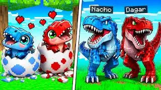 The Life of a DINOSAUR FAMILY in Minecraft...