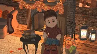 So cozy! Enjoy a November Evening in the Richly Decorated Fireplace Room