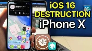 iOS 16 DESTRUCTION (iPhone X Jailbreak)