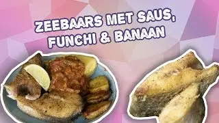 Fried sea bass with Curaçao krioyo sauce, funchi and fried plantains