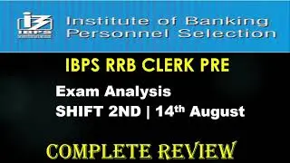 LIVE IBPS RRB OA PRE 2021 !! 14TH AUGUST Shift 02 || Exam Analysis || Complete Review !!!