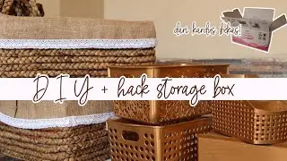 DIY + hack storage box untuk roomdecor tema rustic 🍂 Part 1