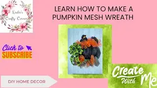 How to make a pumpkin mesh wreath | halloween caldron made with mesh |