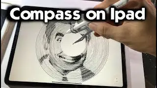 Draw on ipad with a compass ( Drawing Mr Bean ) - DP Truong