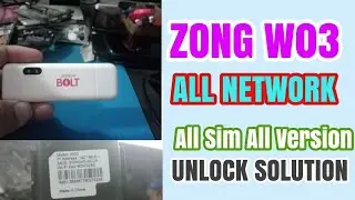ZONG W03 Wingle All Sim All Version Network Bold 4G wifi UNLOCK SOLUTION Very easy Digital file
