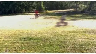 Crazy two wheel on ATV