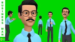 Business Man Character Green Screen | Green Screen Man | Green Screen Background (No Copyright)