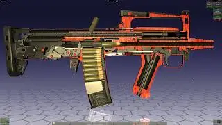[HD] How Does Ots-14 Groza 3D Animation cutaway zoom in/out