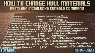 Empyrion Galactic Survival - How to change hull materials tutorial 10/19/2023