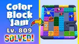 Color Block Jam Level 809 | Every Puzzle Solved! 🎯