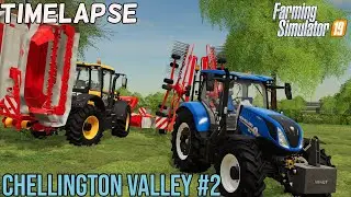 Seeding spelt and Mowing Grass - Farming Simulator 19 Timelapse in Chellington Valley #2 (1440/60)
