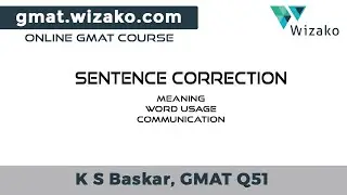 GMAT Sentence Correction Sample Question | Word Usage | Communication | GMAT Verbal Practice