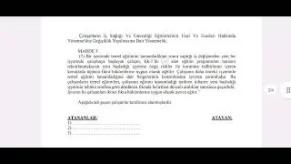 İSG,deneyimli personel, özlük dosyası ile ilgilenecek personel atama ve bilgilendirme belgeleri...
